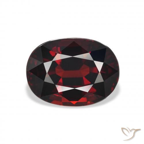 5.80ct 天然 黒がかった赤 アルマンディンガーネット, 楕円形, VVS
