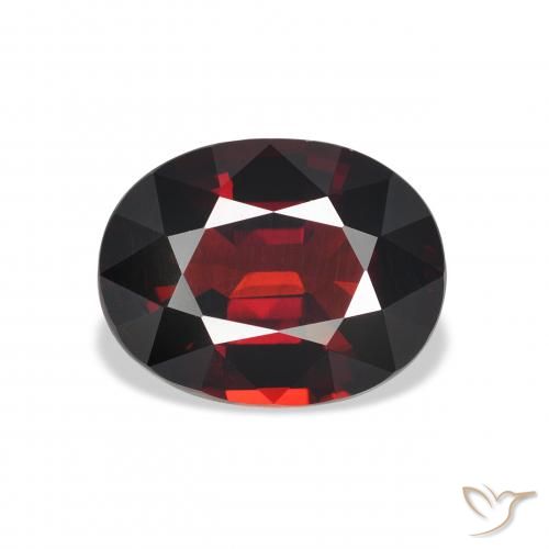 5.34ct 天然 ディープレッド アルマンディンガーネット, 楕円形, VVS