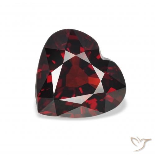 3.88ct 天然 ディープレッド アルマンディンガーネット, 心臓, VVS