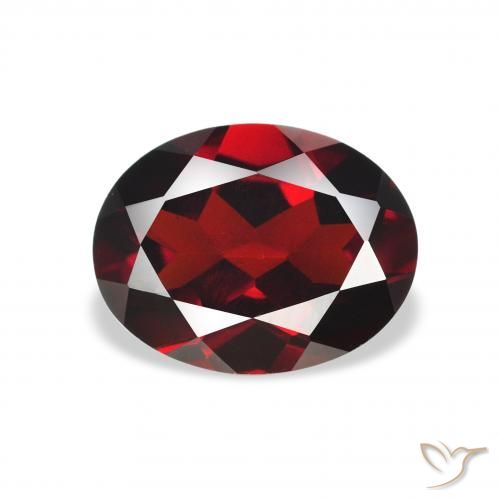 2.03ct 天然 ダークレッド アルマンディンガーネット, 楕円形, VVS-VS