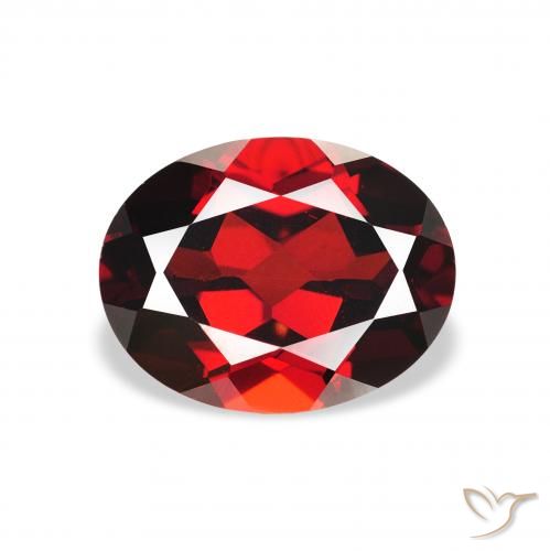 2.42ct 天然 ダークレッド アルマンディンガーネット, 楕円形, VS