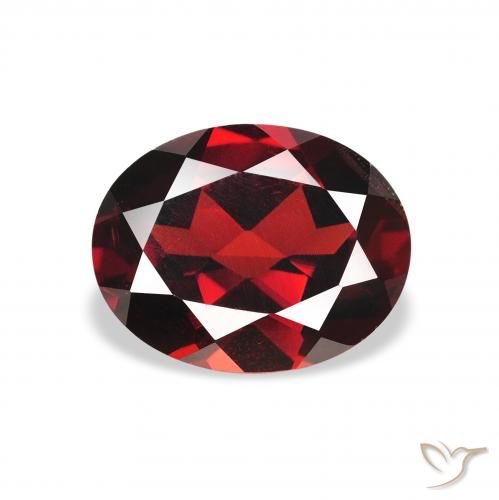 2.24ct 天然 ダークレッド アルマンディンガーネット, 楕円形, VS