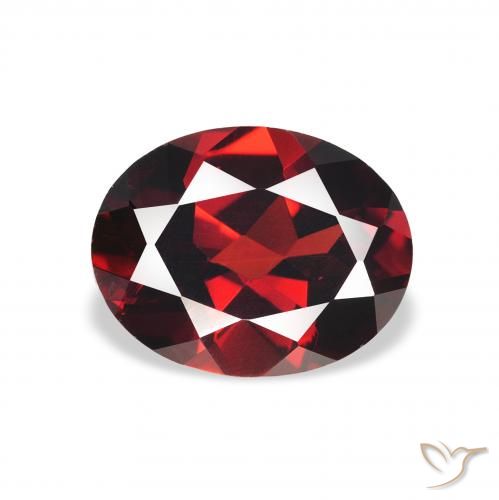 2.17ct 天然 ダークレッド アルマンディンガーネット, 楕円形, VS