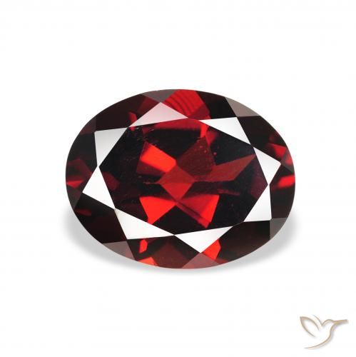 2.37ct 天然 ダークレッド アルマンディンガーネット, 楕円形, VS