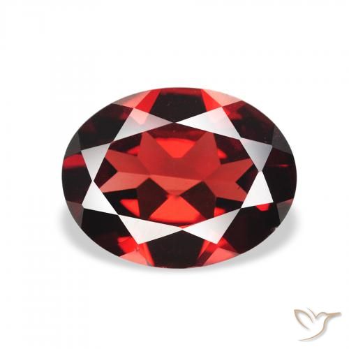 1.84ct 天然 ディープレッド アルマンディンガーネット, 楕円形, VVS-VS