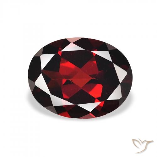 2.07ct 天然 ダークレッド アルマンディンガーネット, 楕円形, VVS-VS