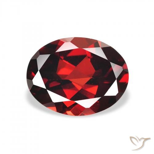 2.09ct 天然 ダークレッド アルマンディンガーネット, 楕円形, VVS-VS
