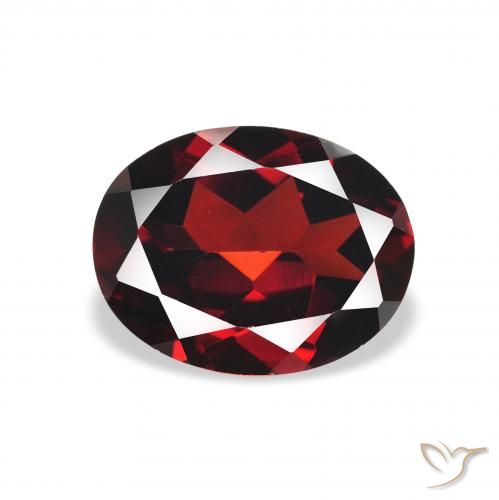 2.15ct 天然 ダークレッド アルマンディンガーネット, 楕円形, VVS-VS