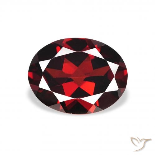 2.13ct 天然 ディープレッド アルマンディンガーネット, 楕円形, VVS-VS