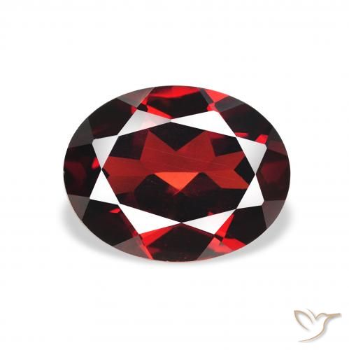 2.37ct 天然 ダークレッド アルマンディンガーネット, 楕円形, VVS-VS