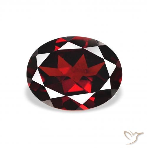 2.29ct 天然 濃いブラッドレッド アルマンディンガーネット, 楕円形, VS