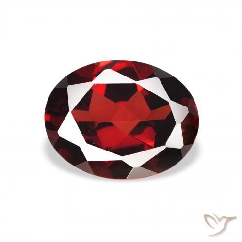 1.86ct 天然 ダークレッド アルマンディンガーネット, 楕円形, VS