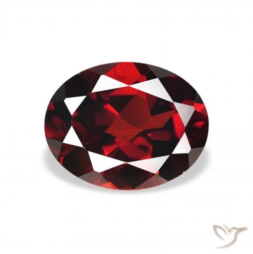 2.46ct 天然 ディープレッド アルマンディンガーネット, 楕円形, VS