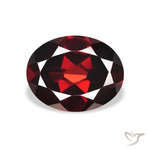 2.13ct 天然 ディープレッド アルマンディンガーネット, 楕円形, VS