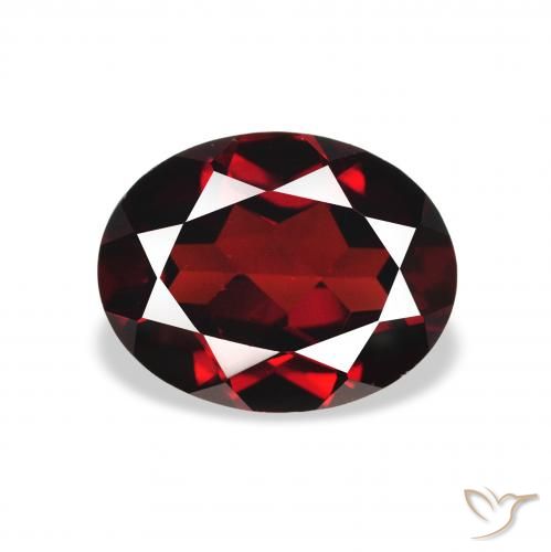 2.14ct 天然 濃いブラッドレッド アルマンディンガーネット, 楕円形, VS