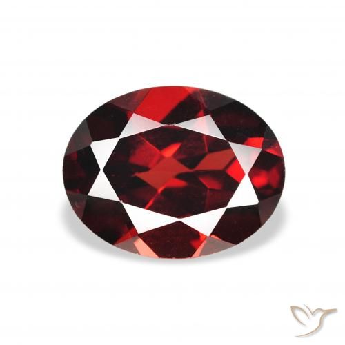 2.15ct 天然 ディープレッド アルマンディンガーネット, 楕円形, VVS-VS