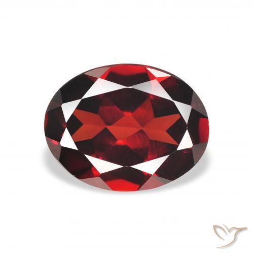 2.12ct 天然 ダークレッド アルマンディンガーネット, 楕円形, VVS-VS