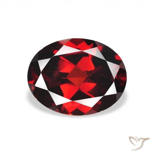 2.23ct 天然 ダークレッド アルマンディンガーネット, 楕円形, VVS-VS