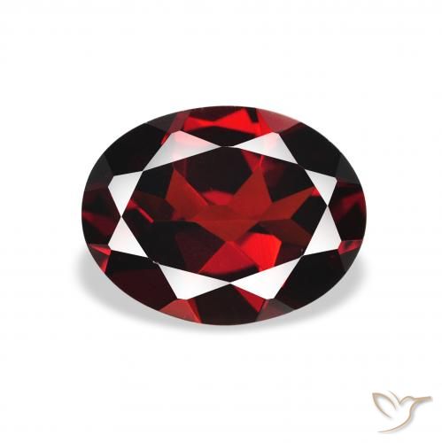 1.99ct 天然 ディープレッド アルマンディンガーネット, 楕円形, VVS-VS