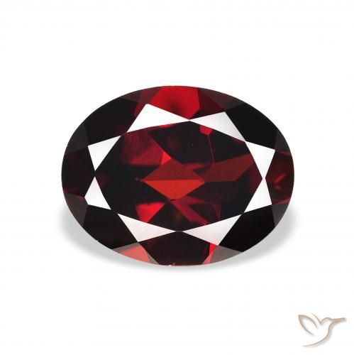 2.05ct 天然 ダークレッド アルマンディンガーネット, 楕円形, VVS-VS