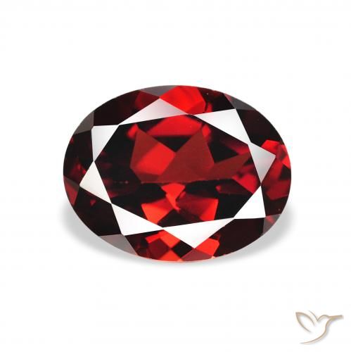 2.22ct 天然 ダークレッド アルマンディンガーネット, 楕円形, VVS-VS