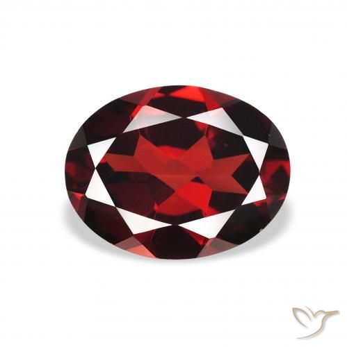2.05ct 天然 ダークレッド アルマンディンガーネット, 楕円形, VVS-VS