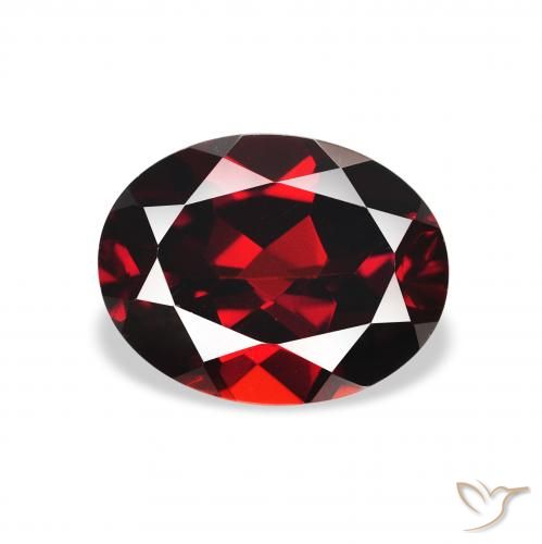 2.37ct 天然 ダークレッド アルマンディンガーネット, 楕円形, VVS-VS