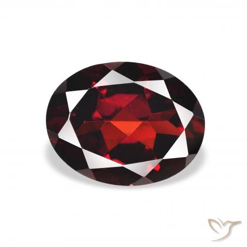 2.18ct 天然 ディープレッド アルマンディンガーネット, 楕円形, VVS-VS