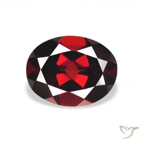 2.13ct 天然 ダークレッド アルマンディンガーネット, 楕円形, VS