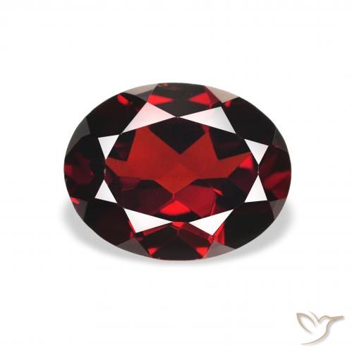 2.16ct 天然 濃いブラッドレッド アルマンディンガーネット, 楕円形, VS