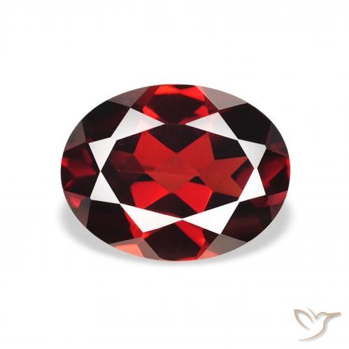 2.15ct 天然 濃いブラッドレッド アルマンディンガーネット, 楕円形, VS