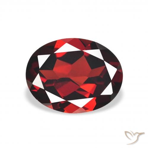 2.06ct 天然 ダークレッド アルマンディンガーネット, 楕円形, VVS-VS