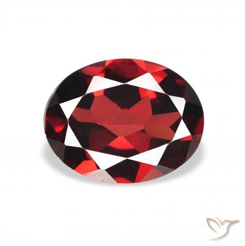 1.95ct 天然 ダークレッド アルマンディンガーネット, 楕円形, VVS-VS