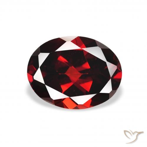2.19ct 天然 ダークレッド アルマンディンガーネット, 楕円形, VVS-VS