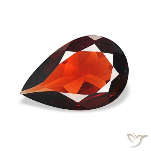 2.04ct ダークレッド アルマンディンガーネット, 洋梨の形, VVS