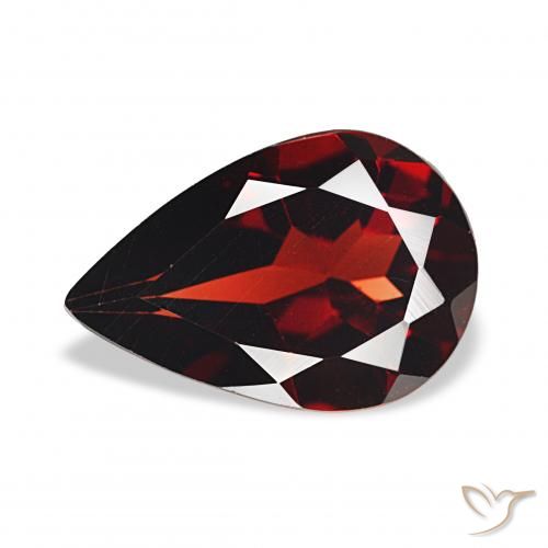 3.22ct ディープレッド アルマンディンガーネット, 洋梨の形, VVS