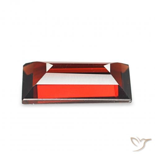 1.71カラットの天然ディープレッドアルマンディンガーネット、バゲット、VVS