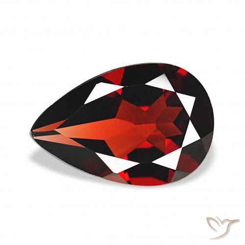3.27ct ダークレッド アルマンディンガーネット, 洋梨の形, VS