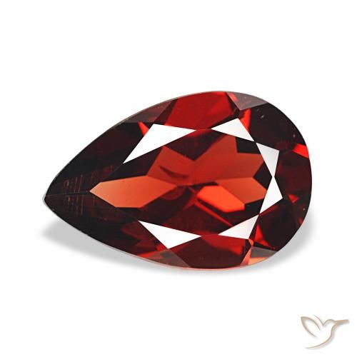 3.30ct ダークレッド アルマンディンガーネット, 洋梨の形, VS