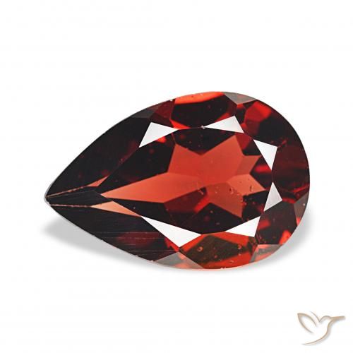 3.13ct ディープレッド アルマンディンガーネット, 洋梨の形, VS