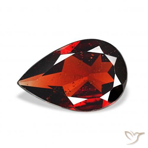 2.51ct ダークレッド アルマンディンガーネット, 洋梨の形, VS