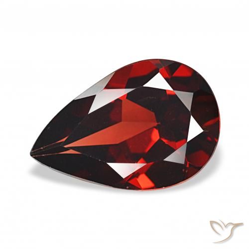 3.06ct ダークレッド アルマンディンガーネット, 洋梨の形, VS