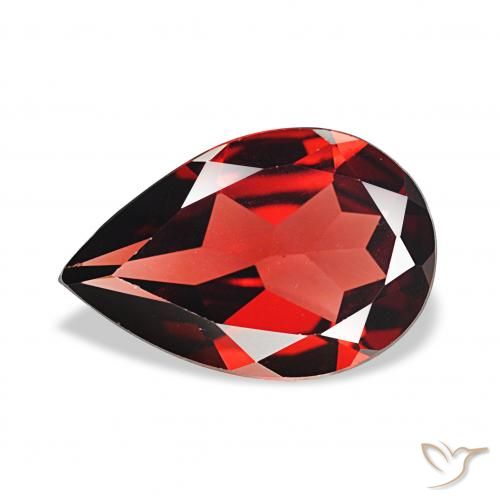 3.01ct 濃いブラッドレッド アルマンディンガーネット, 洋梨の形, VVS