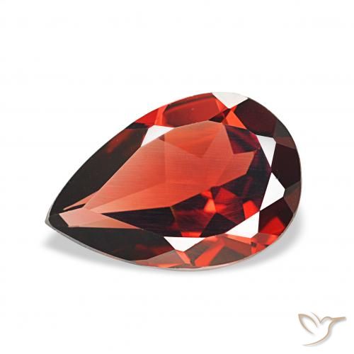 3.04ct ミディアムレッド アルマンディンガーネット, 洋梨の形, VVS