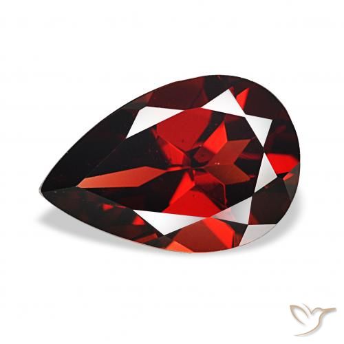 3.66ct ダークレッド アルマンディンガーネット, 洋梨の形, VVS-VS