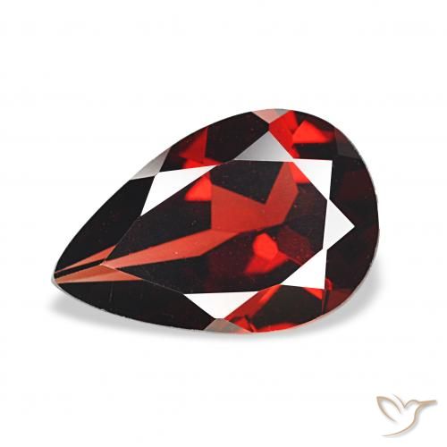 3.13ct ダークレッド アルマンディンガーネット, 洋梨の形, VVS-VS