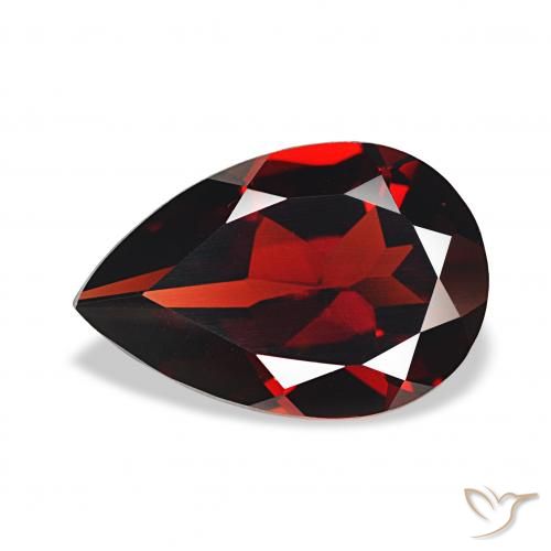 3.30ct ディープレッド アルマンディンガーネット, 洋梨の形, VVS-VS