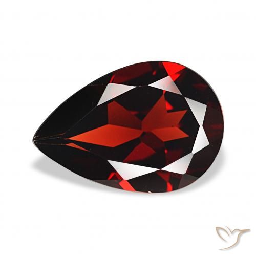 3.22ct ダークレッド アルマンディンガーネット, 洋梨の形, VVS-VS
