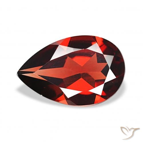 2.90ct ダークレッド アルマンディンガーネット, 洋梨の形, VVS-VS