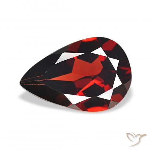 3.17ct ダークレッド アルマンディンガーネット, 洋梨の形, VVS-VS